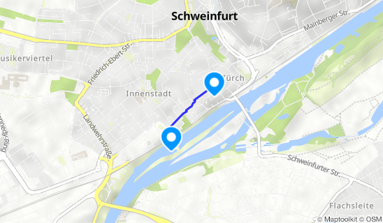 Kartenausschnitt Tourist-Information Schweinfurt 360°